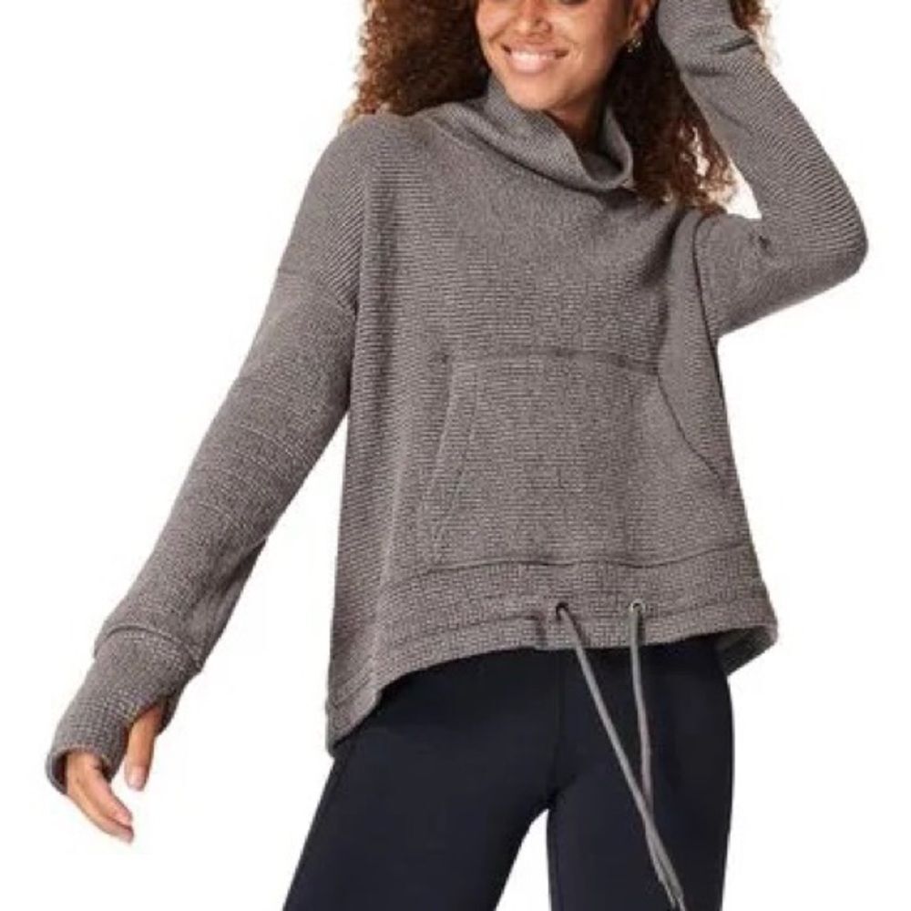 Sweaty Betty Restful Boucle Funnel Pullover Sweater Medium - Picture 1 of 5